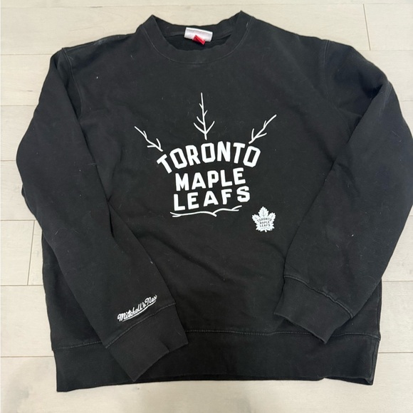 Mitchell & Ness Toronto Maple Leafs Crew Neck Black size XL - Picture 1 of 2